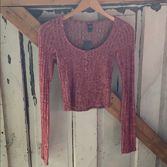 Wild Fable Berry Maroon Long Sleeve Top XS - Picture 6 of 9